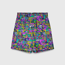 Шорты детские Паттерн с монстриками, цвет: 3D-принт