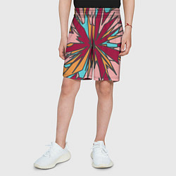Шорты детские Геометрический всплеск цвета, цвет: 3D-принт — фото 2