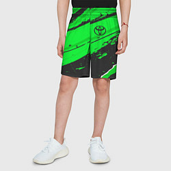 Шорты детские Toyota sport green, цвет: 3D-принт — фото 2