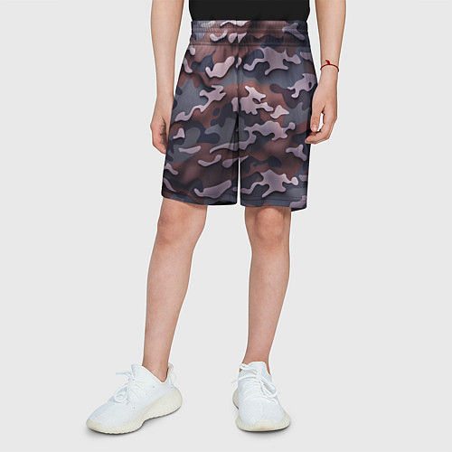 Детские шорты Камуфляж-грязь / 3D-принт – фото 3
