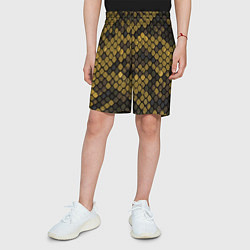 Шорты детские Змеиный камуфляж - текстура чешуи, цвет: 3D-принт — фото 2