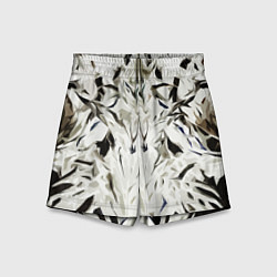 Шорты детские Black and white abstraction, цвет: 3D-принт