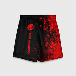 Шорты детские Gears of War - red gradient по-вертикали, цвет: 3D-принт
