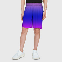 Шорты детские Неоновая градиент абстракция, цвет: 3D-принт — фото 2
