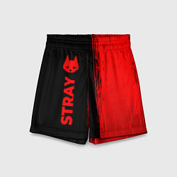 Шорты детские Stray - red gradient по-вертикали, цвет: 3D-принт