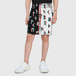 Шорты детские Doom glitch pattern, цвет: 3D-принт — фото 2