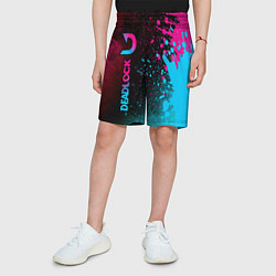 Шорты детские Deadlock - neon gradient по-вертикали, цвет: 3D-принт — фото 2