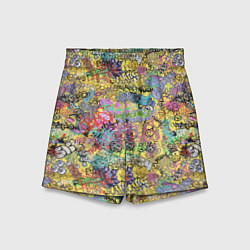 Шорты детские Граффити на стене, цвет: 3D-принт
