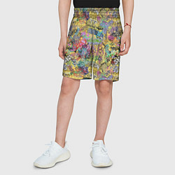 Шорты детские Граффити на стене, цвет: 3D-принт — фото 2