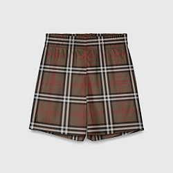 Шорты детские Стильная клетка - шотландка, цвет: 3D-принт