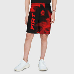 Шорты детские Fiat - red gradient вертикально, цвет: 3D-принт — фото 2