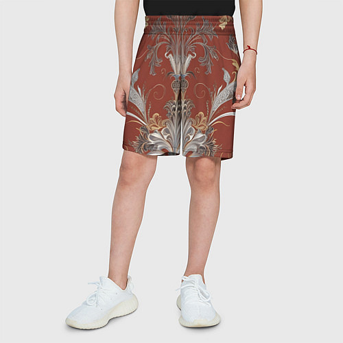 Детские шорты Изысканный орнамент ковер / 3D-принт – фото 3