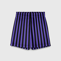 Шорты детские Фиолетовая школьная форма Wednesday, цвет: 3D-принт