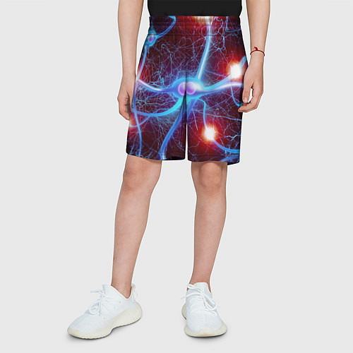 Детские шорты Нейронная сеть - аксоны / 3D-принт – фото 3