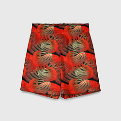 Шорты детские Фантазийный веерный паттерн, цвет: 3D-принт