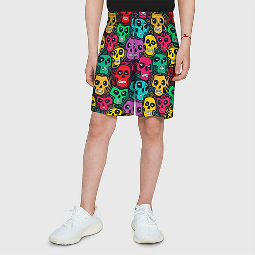 Детские шорты Черепной паттерн / 3D-принт – фото 3