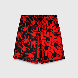 Шорты детские ЪУЪ съука mem pattern, цвет: 3D-принт