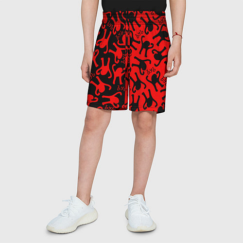 Детские шорты ЪУЪ съука mem pattern / 3D-принт – фото 3