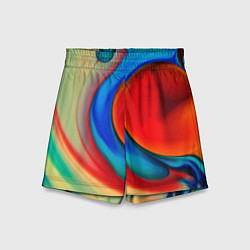 Шорты детские Жидкие цветные краски, цвет: 3D-принт