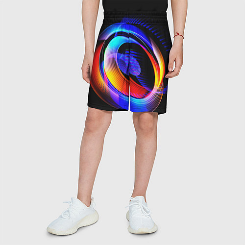 Детские шорты Оптические иллюзии волны / 3D-принт – фото 3