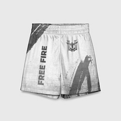 Шорты детские Free Fire - white gradient вертикально, цвет: 3D-принт