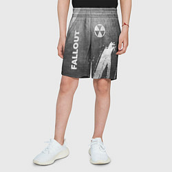 Шорты детские Fallout - grey gradient вертикально, цвет: 3D-принт — фото 2