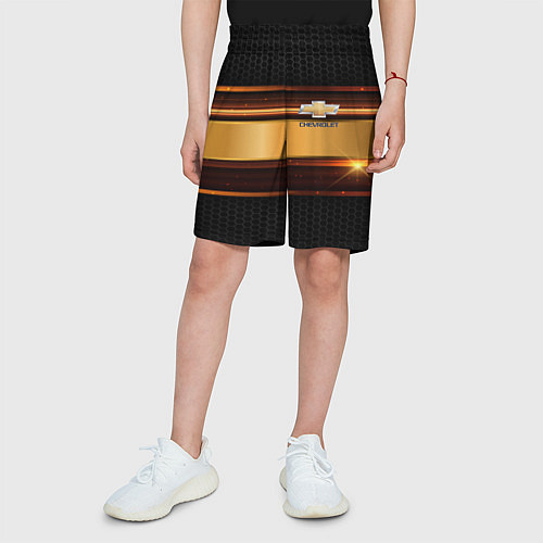 Детские шорты Chevrolet auto abstract / 3D-принт – фото 3