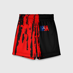 Шорты детские NBA краски, цвет: 3D-принт
