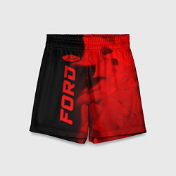 Шорты детские Ford - red gradient по-вертикали, цвет: 3D-принт