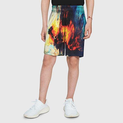 Детские шорты Абстрактный космос текстура / 3D-принт – фото 3