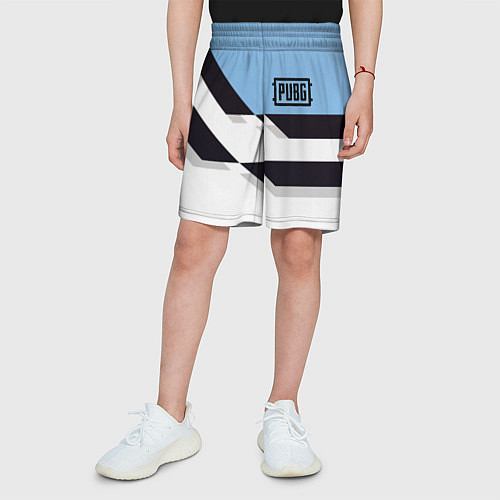 Детские шорты PUBG geometry steel / 3D-принт – фото 3
