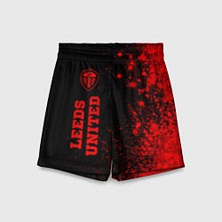 Шорты детские Leeds United - red gradient по-вертикали, цвет: 3D-принт
