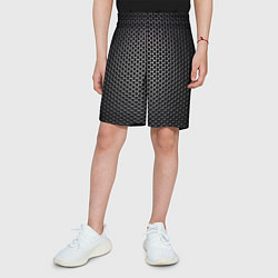 Шорты детские Карбоновая металлическая сетка, цвет: 3D-принт — фото 2