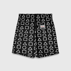 Шорты детские The Witcher лого гейм паттерн, цвет: 3D-принт