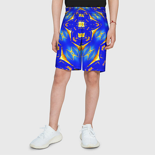 Детские шорты Оптические стёкла абстракция / 3D-принт – фото 3