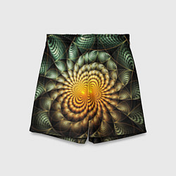 Шорты детские Оптический узор фракталы, цвет: 3D-принт