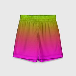Шорты детские Неоновый градиент фон, цвет: 3D-принт