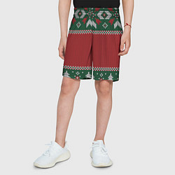 Шорты детские Knitted Christmas Pattern, цвет: 3D-принт — фото 2
