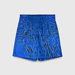 Шорты детские Синий симбионт абстракция, цвет: 3D-принт