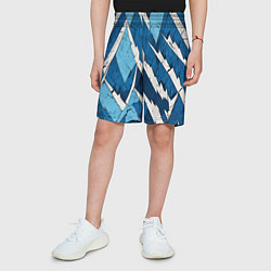 Шорты детские Геометрический камуфляж, цвет: 3D-принт — фото 2