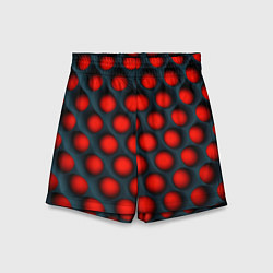 Шорты детские Оптическая иллюзия красная броня, цвет: 3D-принт