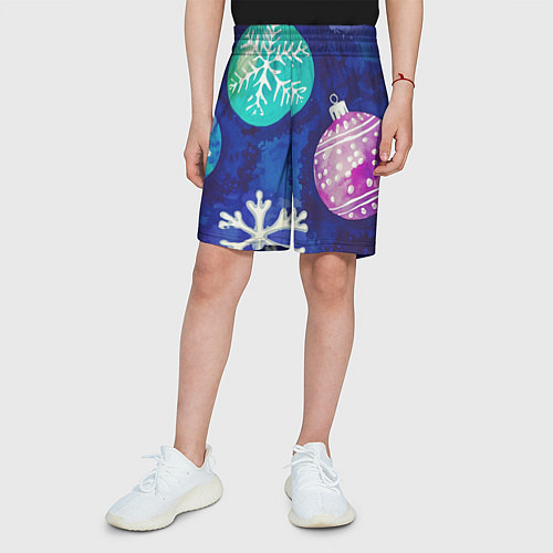 Детские шорты Новогодний узор / 3D-принт – фото 3