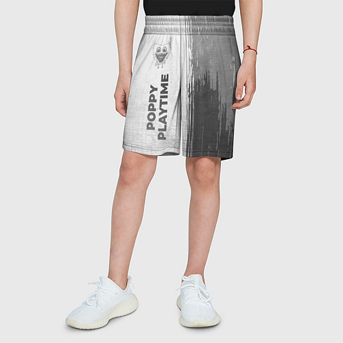 Детские шорты Poppy Playtime - white gradient по-вертикали / 3D-принт – фото 3