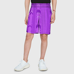 Шорты детские Закулисье фиолетовые обои, цвет: 3D-принт — фото 2