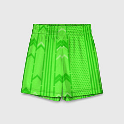 Шорты детские Закулисье зелёные обои, цвет: 3D-принт