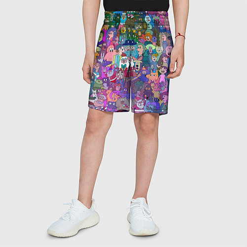 Детские шорты Новогодний виммельбух / 3D-принт – фото 3