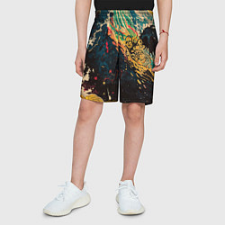 Шорты детские Абстракция ктулху - нейросеть, цвет: 3D-принт — фото 2