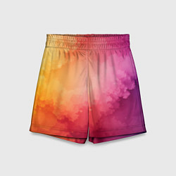 Шорты детские Облака краски, цвет: 3D-принт