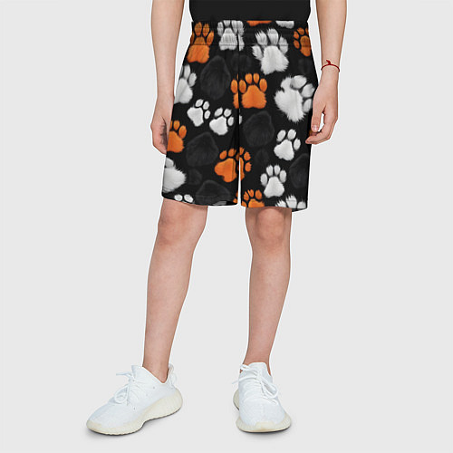 Детские шорты Мохнатые лапки / 3D-принт – фото 3