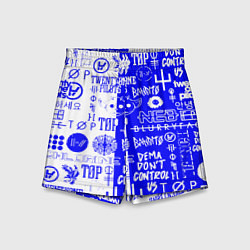 Шорты детские Twenty one pilots лого, цвет: 3D-принт
